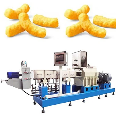 Machine voor de verwerking van gepofte maïssnacks