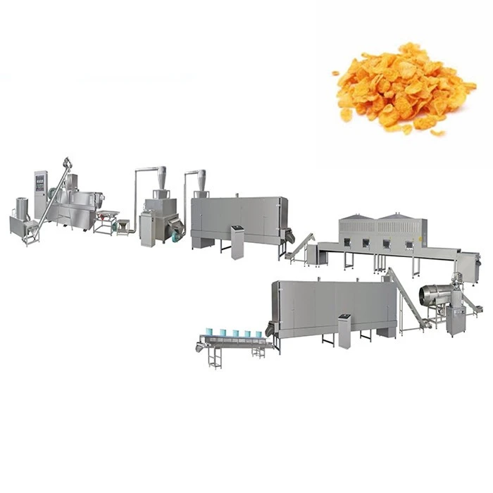 Extruded Corn Flakes Food Production Extruder